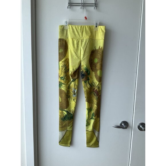 Van Gogh Sunflowers Leggings Stretchy Loungewear Art Lover Vincent - Picture 2 of 5